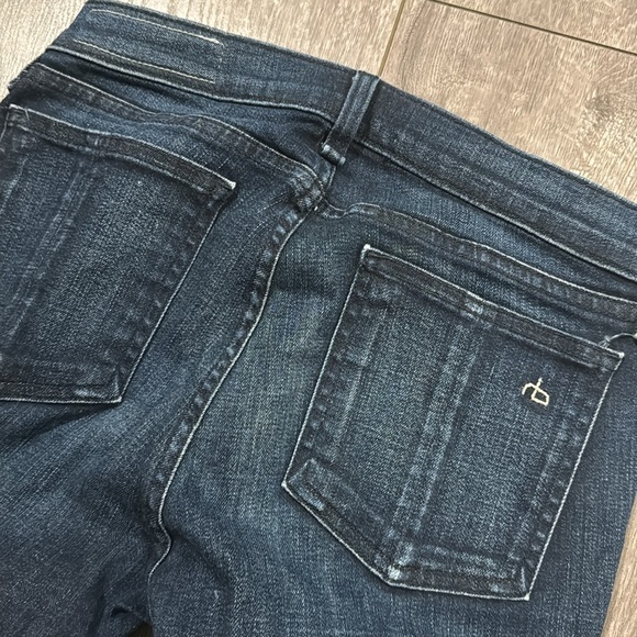 Rag & Bone Skinny Jeans Size 28 Mercer Blue with Zipper Accents - Picture 7 of 7